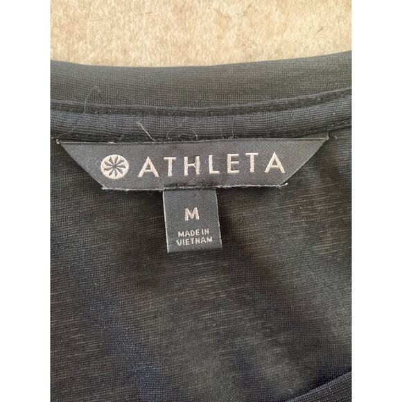 Athleta sheer black t shirt lightweight womens medium - Picture 3 of 6